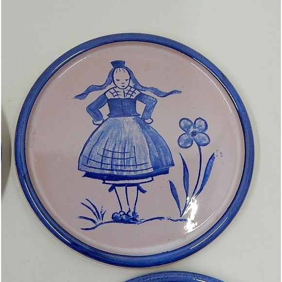 Waechtersbach Glazed Pottery German Figural Coaster Set of 4 - Picture 6 of 8